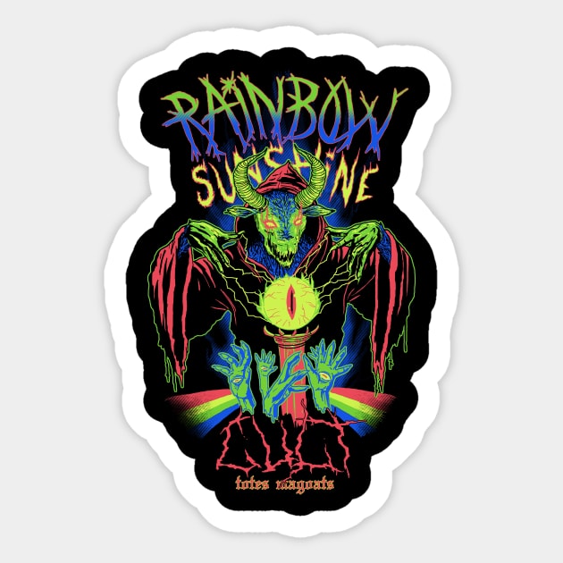 Rainbow Sunshine Cult Sticker by Hillary White Rabbit